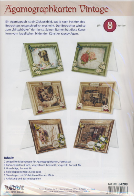 84288 Bastelset Agamographkarten Vintage