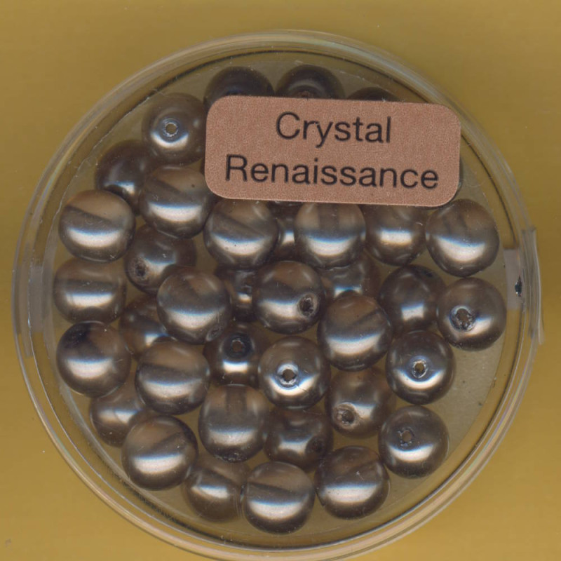0780-06464 Crystal Renaissance Perlen 6mm grau 40 Stück