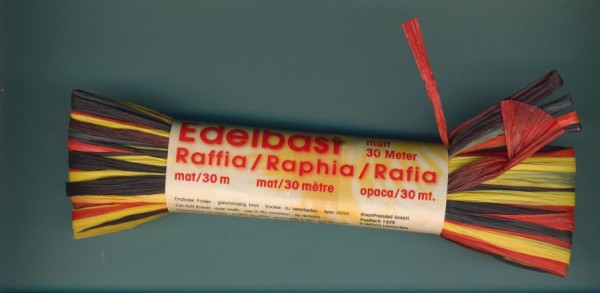 8538740_Raffia-Edelbast-multicolor-schwarz-rot-gelb-matt-30m