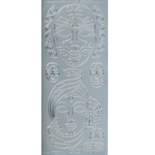kv81711s Sticker Masken silber