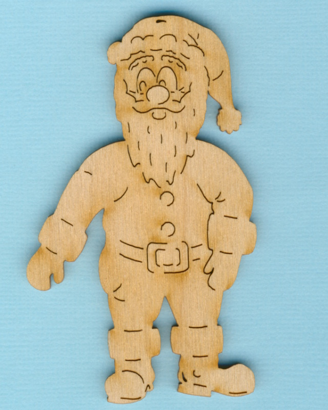 nkh8308 Holz Deko Nikolaus stehend 8cm