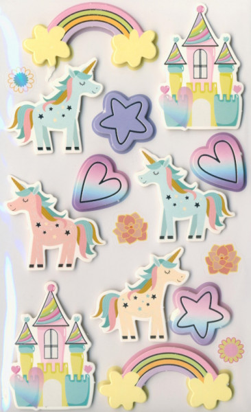 3451566 Hobby Fun 3D Sticker Einhorn