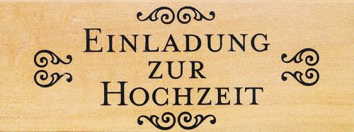 70380243 Holzstempel Einladung zur Hochzeit 9x4cm
