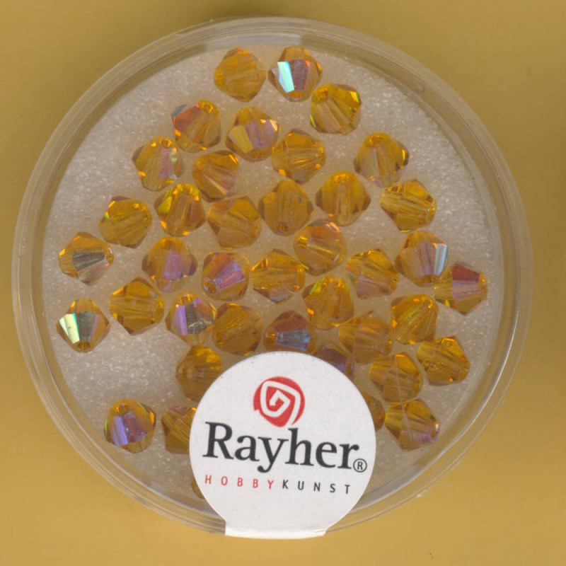 14210805 Brillant Schmuckschliffperlen 4mm gelüstert topas 50 Stück