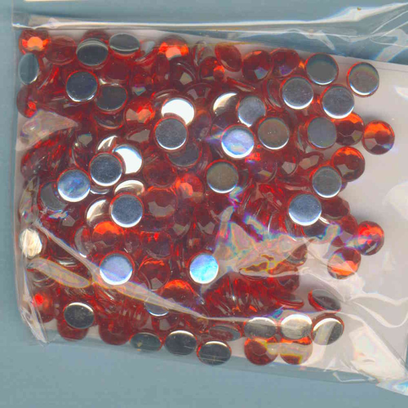 1496128 Schmucksteine Acryl 6mm rot 250 Stück