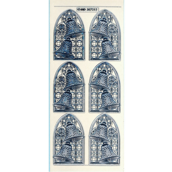 kv357312s Sticker Glockenklang silber transparent