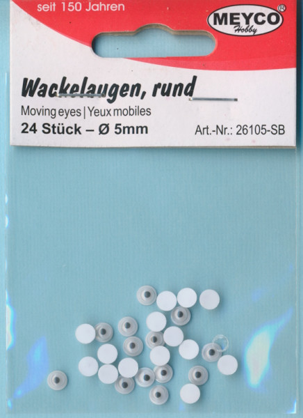 26105sb Wackelaugen rund 5mm 24 Stück
