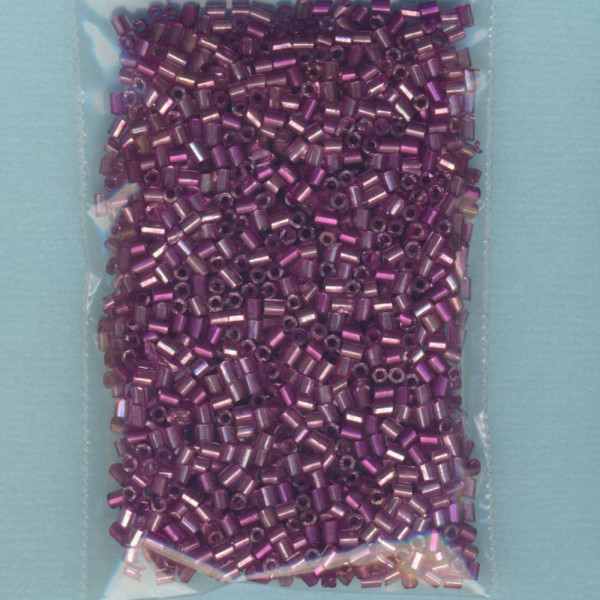 wh03283 Glasperlen Stifte 2mm flieder mix Silbereinzug 15g