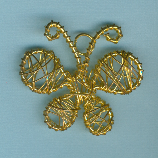 423213931 Metallzwischenteil Schmetterling 35mm gold