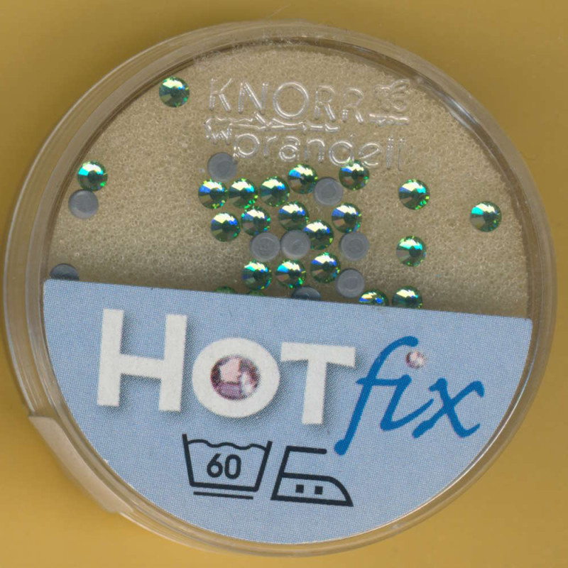 6163042 Hot Fix Strasssteine 2,5mm peridot 40 Stück