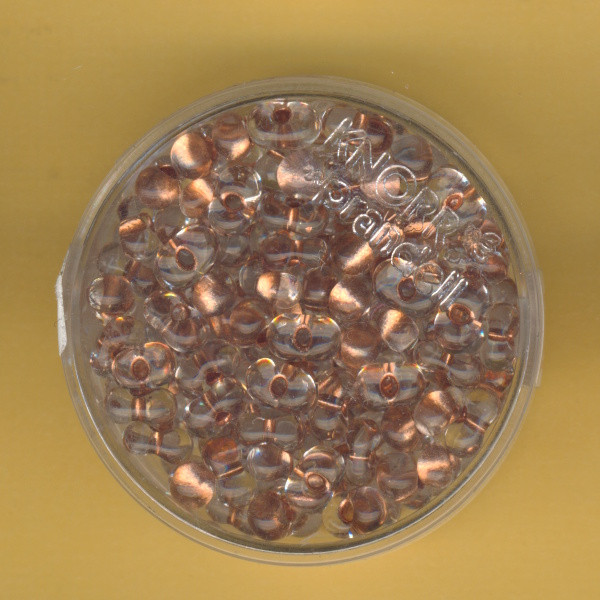 3119279 Farfalle Perlen 6,5x3,2mm kristall kupfer 15g