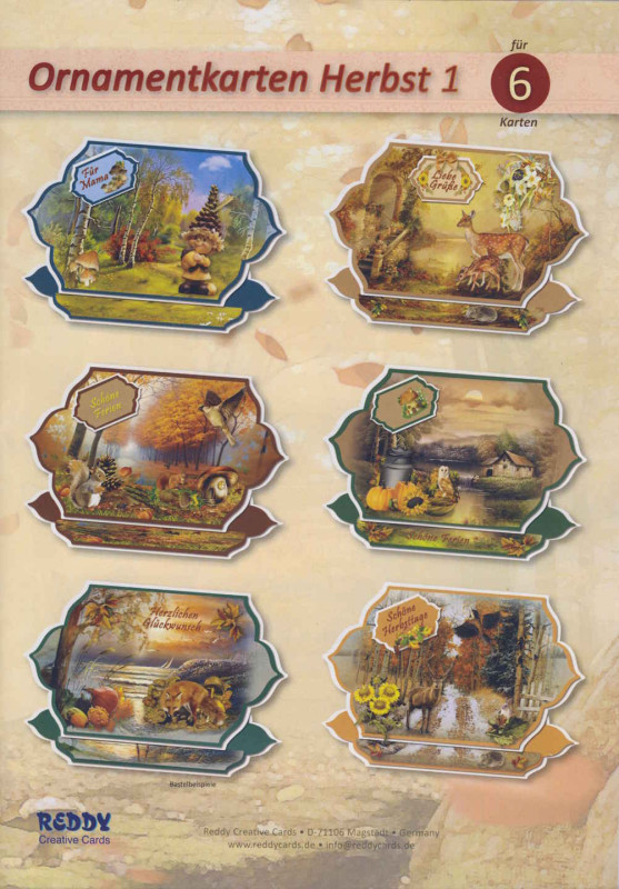84558 Bastelset Ornamentkarten Herbst 1