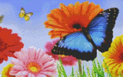 808109_Pixelset-Blumen-mit-Schmetterlinge