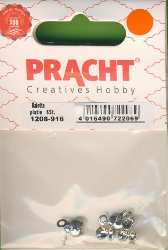 1208-916 Quetschkalotten 5mm platin 6 Stück