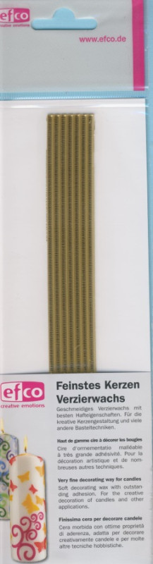 3525003 Wachsstreifen rund 200 x 3mm gold 7 Stück