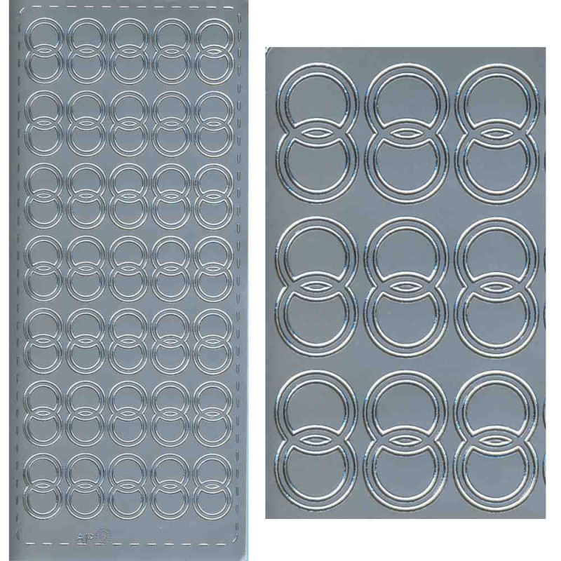 pu149s Sticker Trauringe 4 silber