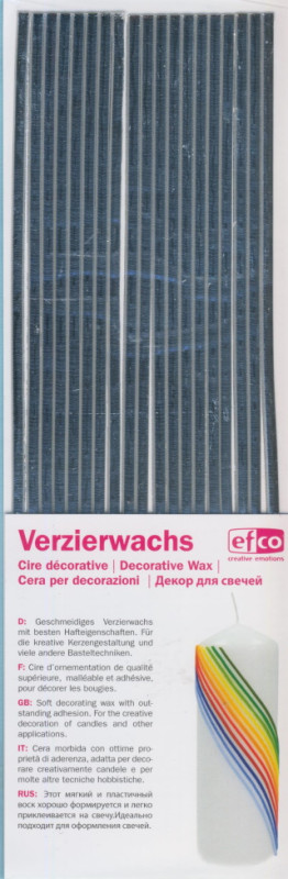 3522203 Wachs Flachstreifen 200 x 3mm silber 19 Stück