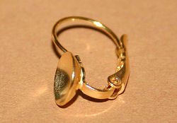 Ohrhaken mit Kugelpfanne gold 10mm Kugel