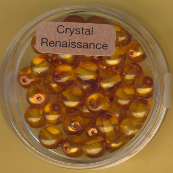0780-06014 Crystal Renaissance Perlen 6mm topas 40 Stück