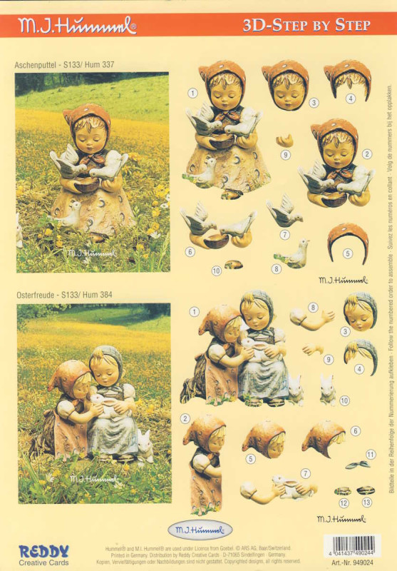 949024 3D Motivbogen A4 Hummel Aschenputtel