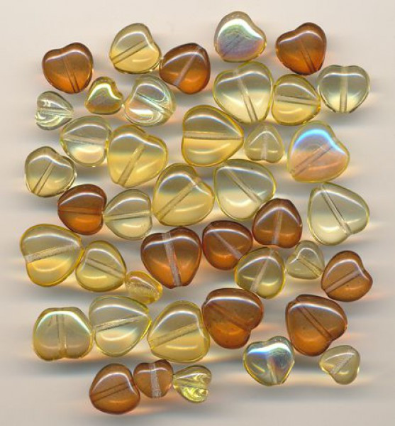 2202074 Glasherzen-Mix kristall-gold