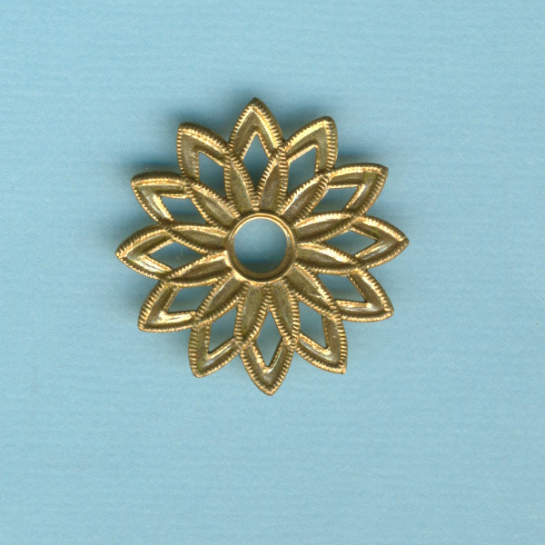 505628931 Metall Zwischenteil Blüte 28mm antik gold