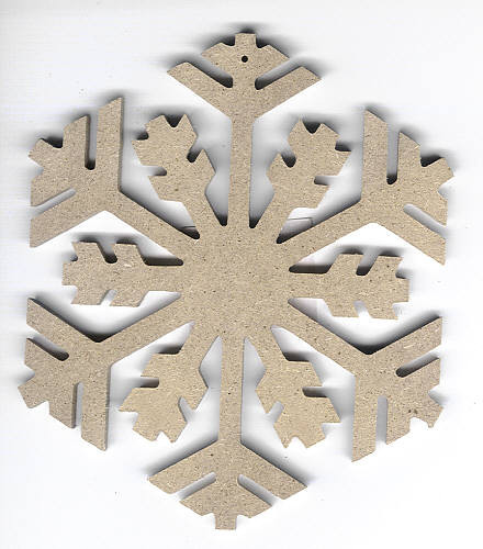 Holz-Dekor Eiskristall klein