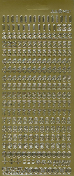 1500532 Sticker Zahlen 2 gold