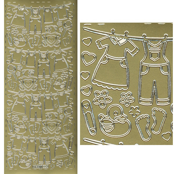 pu324g Sticker Babysachen 3 gold