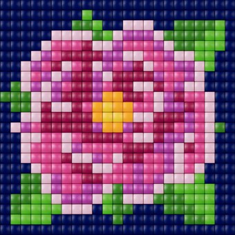 px41003 Pixelhobby XL Set viereckige Platte Blume 1