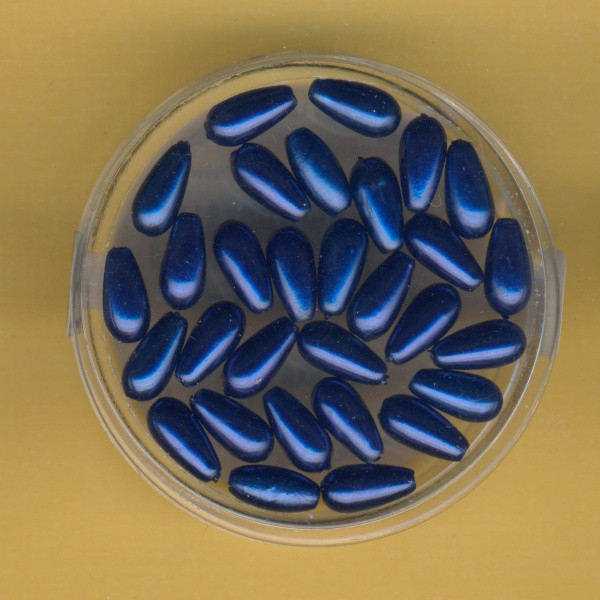 0704-08344 Wachsperlen Tropfen 4x8mm marine 30 Stück