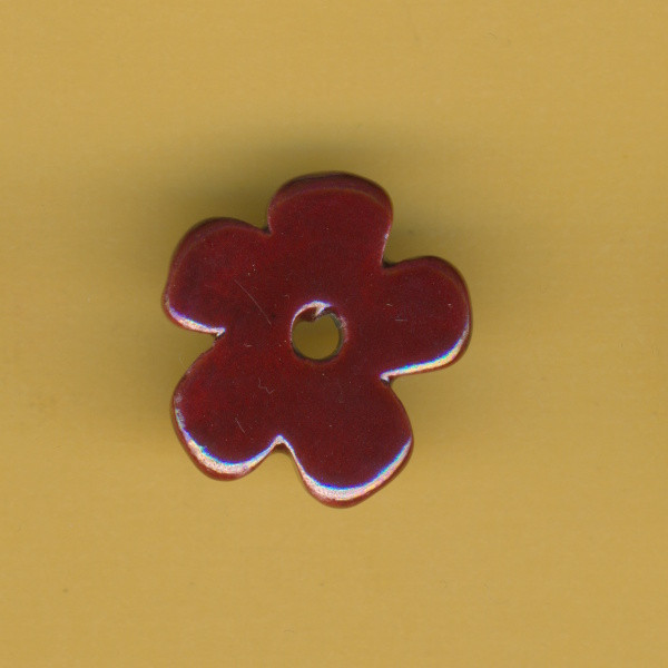 22710297 Keramikperle Blume 25mm rot