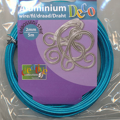 24242-012 Aludraht 2mm embossed türkis 5m