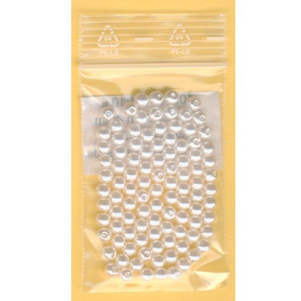 1031001 Wachsperlen 4mm weiß 100 Stück