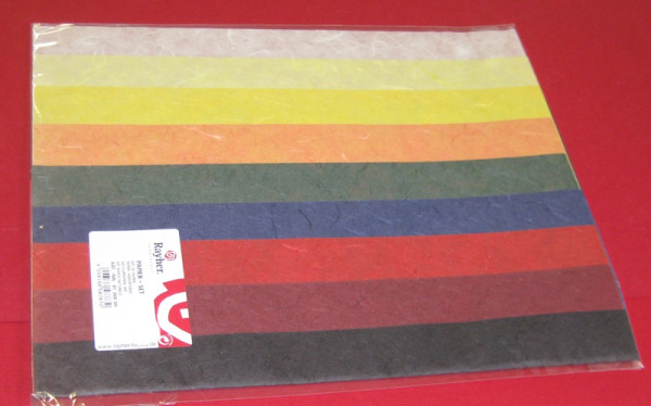 8136800 Rayher Papier-Set A4 Strohseide 9 Stück