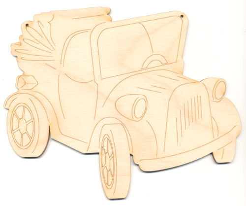 Holz-Deko Oldtimer 20cm