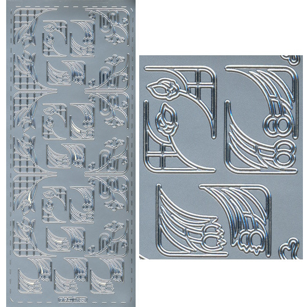 pu133s Sticker Ecken 13 silber