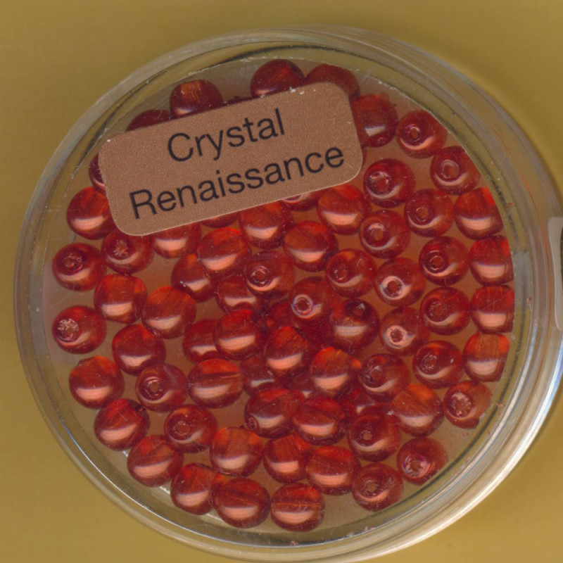 0780-04074 Crystal Renaissance Perlen 4mm orange 75 Stück