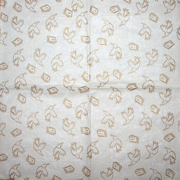 Serviette Kommunion gold