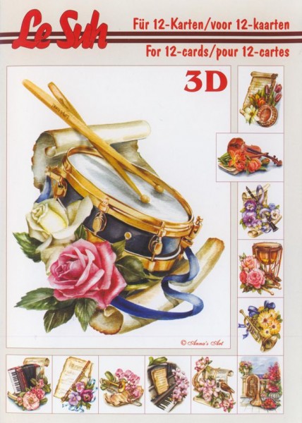 3D Motivbuch Musikinstrumente
