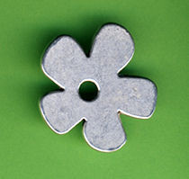457846911 Metallzierteil Blume 35mm platin