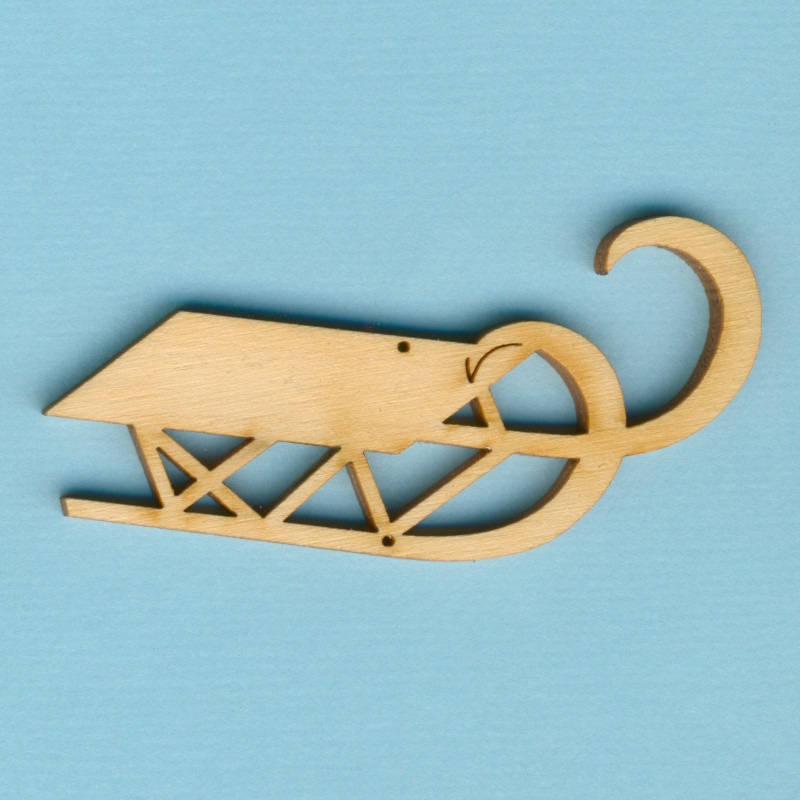 swh6606 Holz Deko Schlitten 6cm