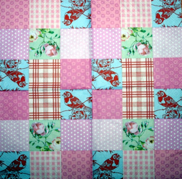 Serviette Frühling Patchwork