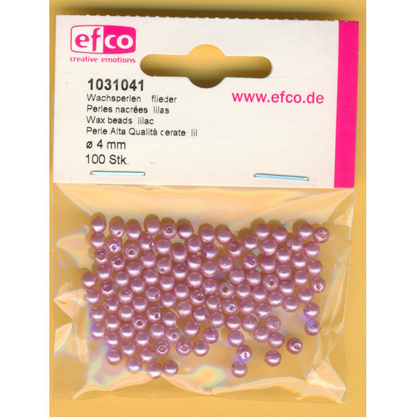 1031041 Wachsperlen 4mm flieder 100 Stück