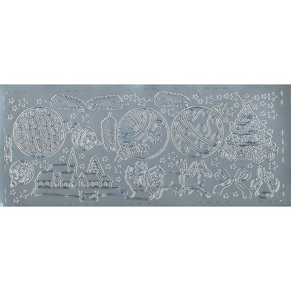 pu190s Sticker Weihnachtsstimmung 2 silber