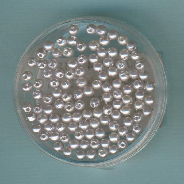 080003474 Wachsperlen 3mm hellgrau 120 Stück