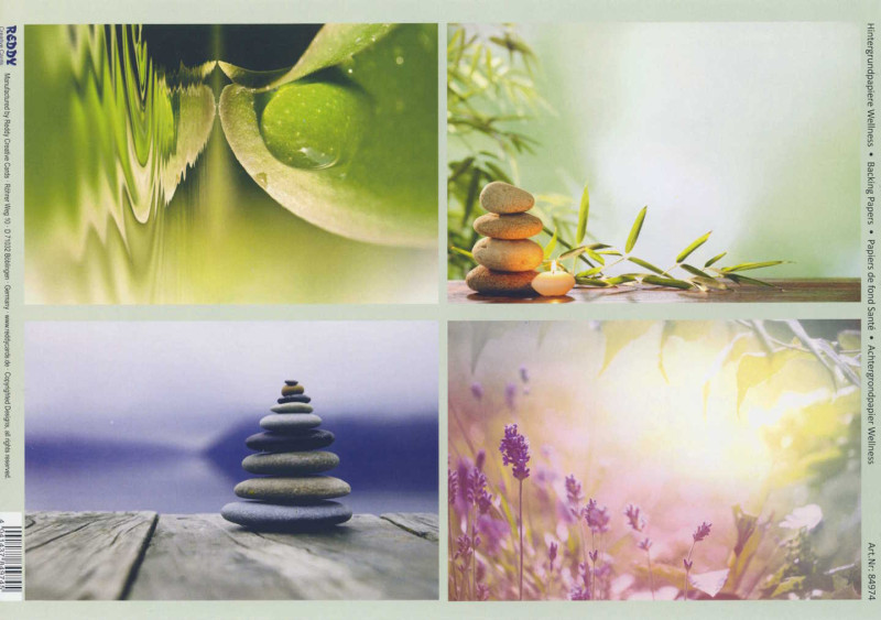 84974 Hintergrundpapier A4 Wellness