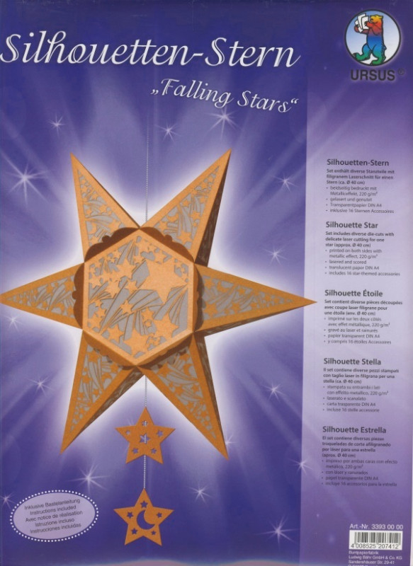 Silhouetten Stern Falling Stars kupfer
