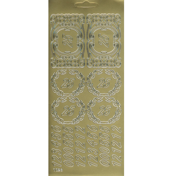 cl1026g Sticker 25 gerahmt gold