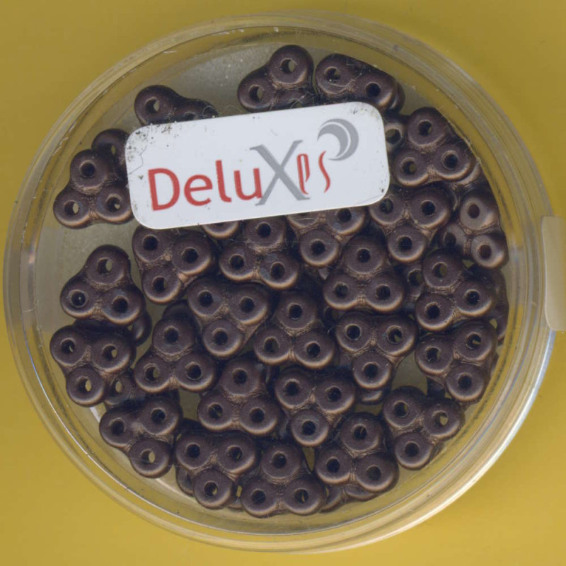 9699-06204 Trinity Beads 3x6mm dunkelbraun 5,2g